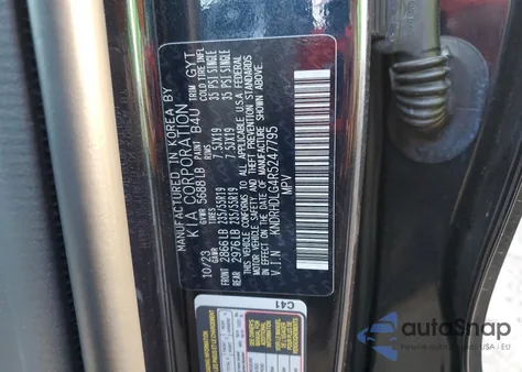 2024 Kia Sorento Ex from USA, damaged, VIN KNDRHDLG4R5247795